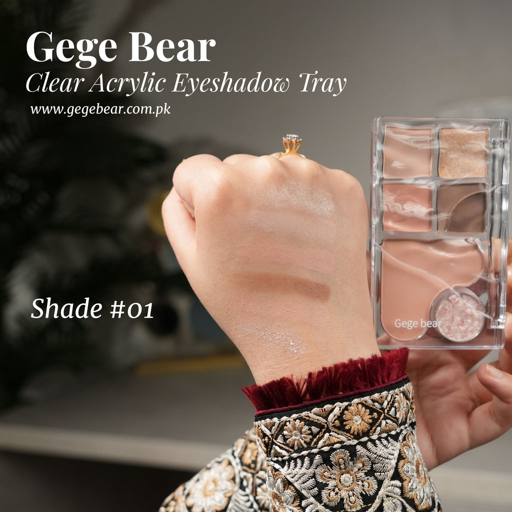 Gege Bear Clear Acrylic Eyeshadow Tray