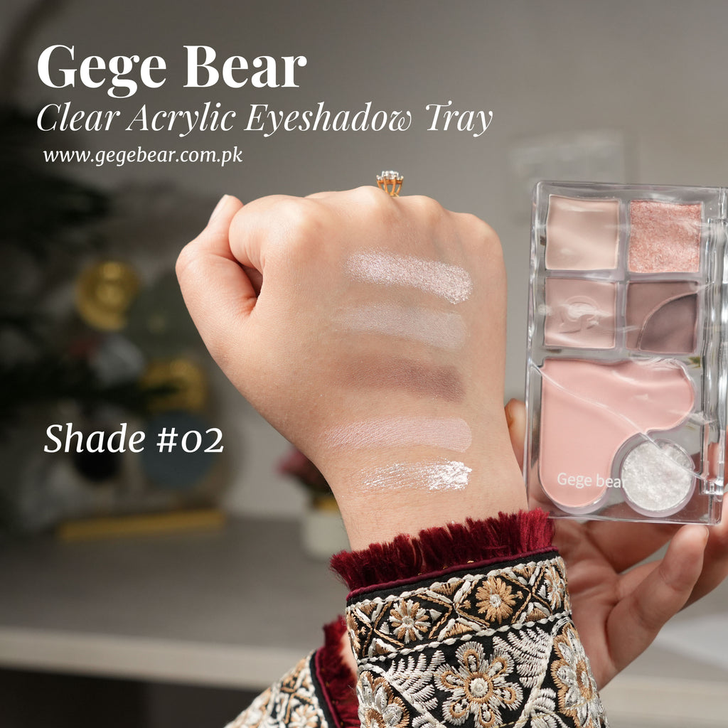 Gege Bear Clear Acrylic Eyeshadow Tray
