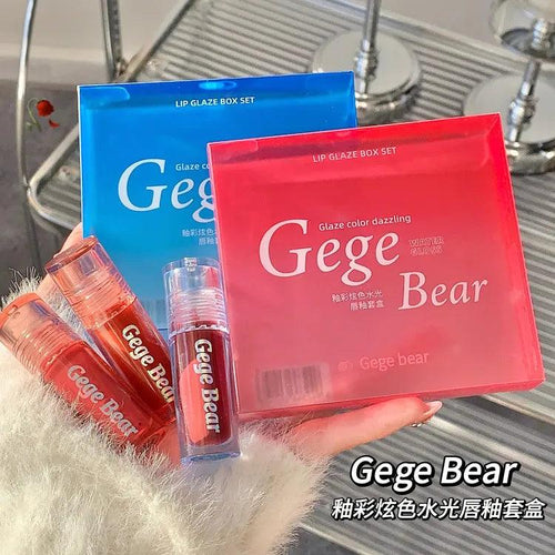 3pcs Gege Bear Water Lip Gloss Set