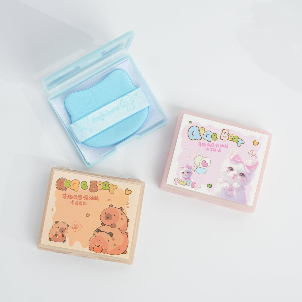 Gege Bear 3 in 1 Oil Control Puff Kit