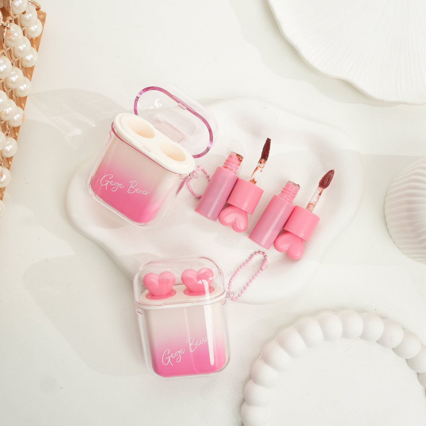 Gege Bear Headphone Matte & Mirror Lip gloss