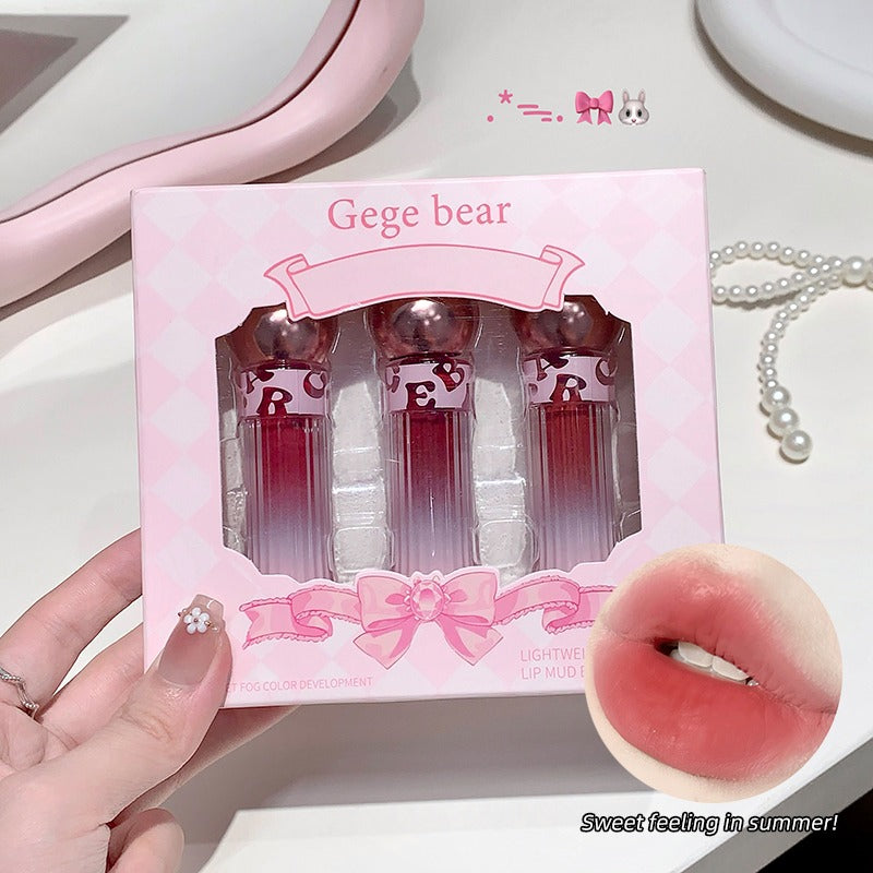 Gege Bear Lightweight Velvet Lip Mud Set