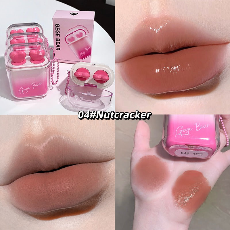 Gege Bear Headphone Matte & Mirror Lip gloss