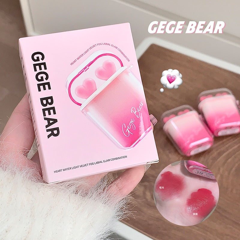 Gege Bear Headphone Matte & Mirror Lip gloss