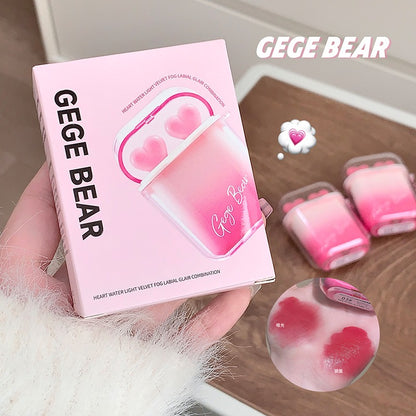 Gege Bear Headphone Matte & Mirror Lip gloss