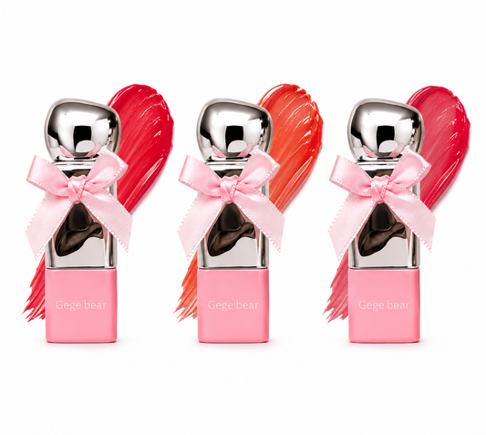 Gege Bear Mirror  Lip Gloss Set