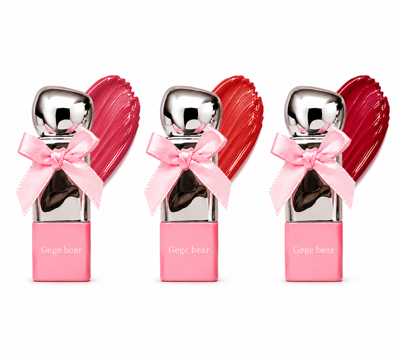 Gege Bear Mirror  Lip Gloss Set