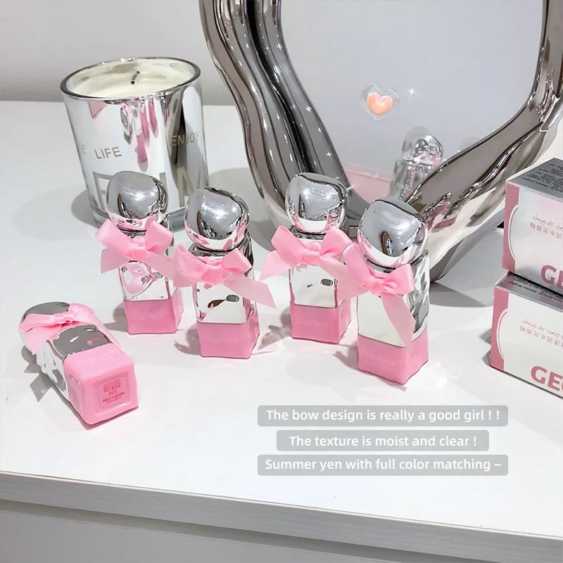 Gege Bear Mirror  Lip Gloss Set