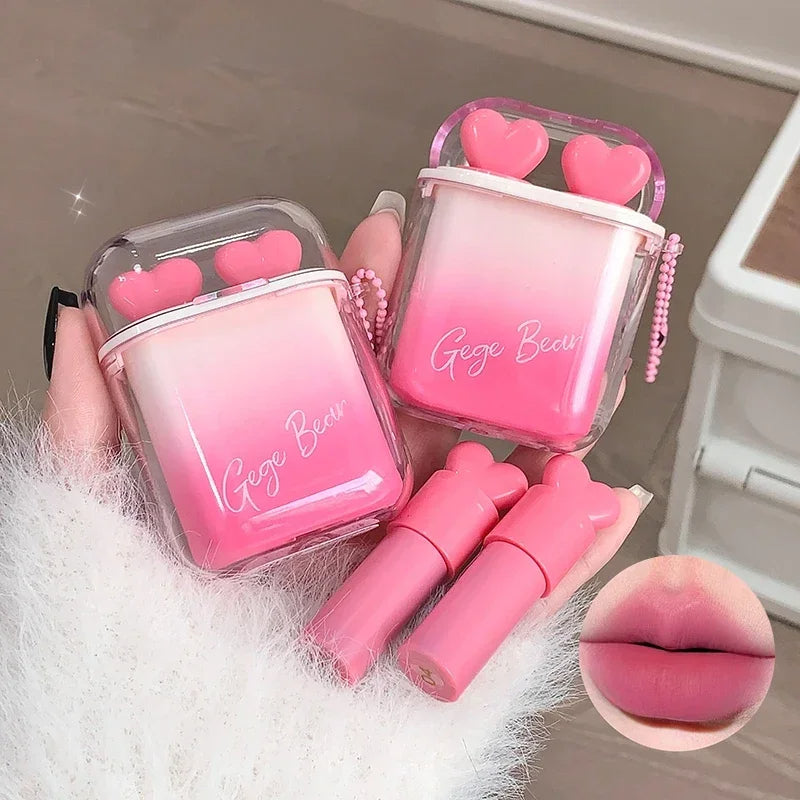 Gege Bear Heart Water Velvet Lip Gloss