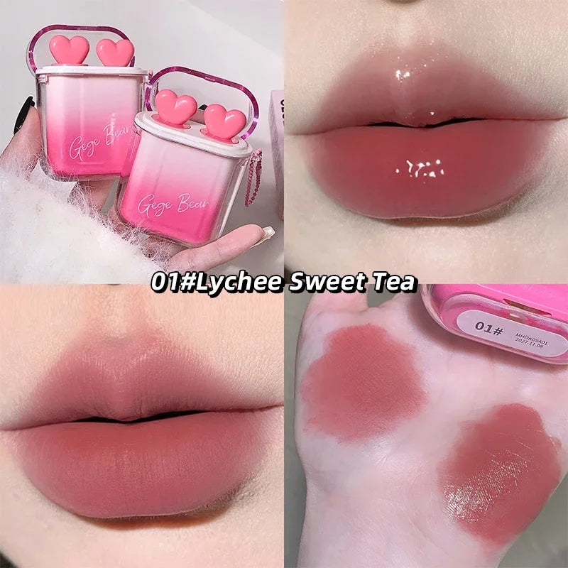 Gege Bear Heart Water Velvet Lip Gloss