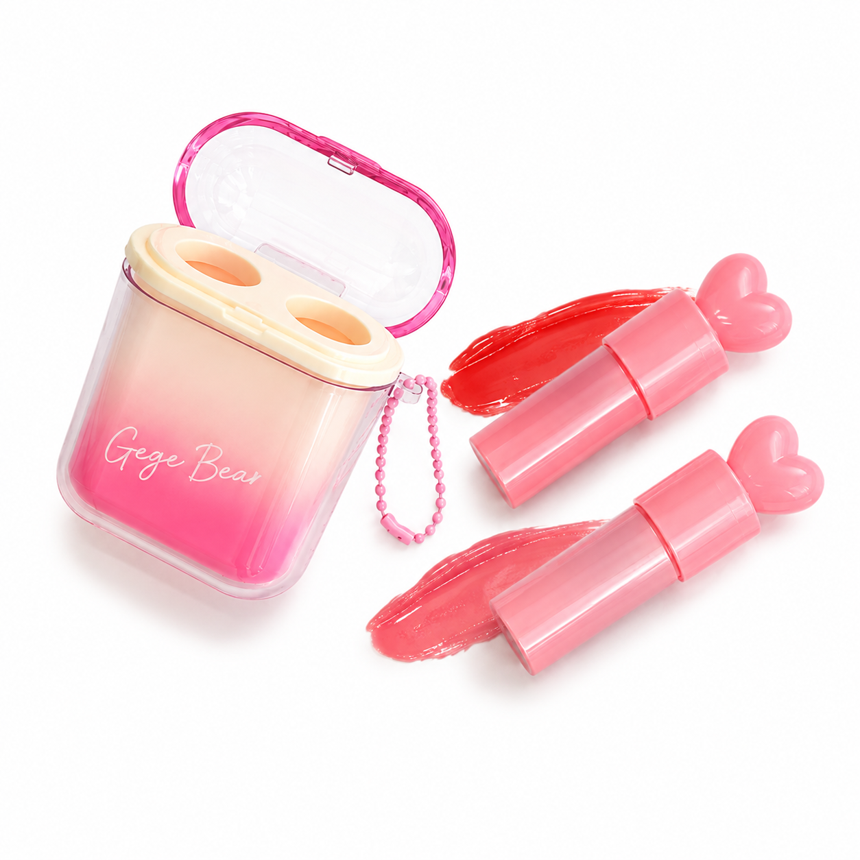 Gege Bear Headphone Matte & Mirror Lip gloss