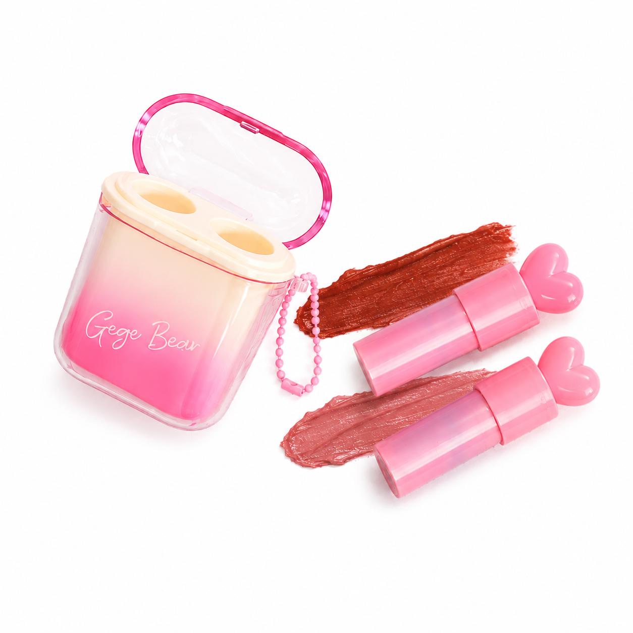 Gege Bear Headphone Matte & Mirror Lip gloss